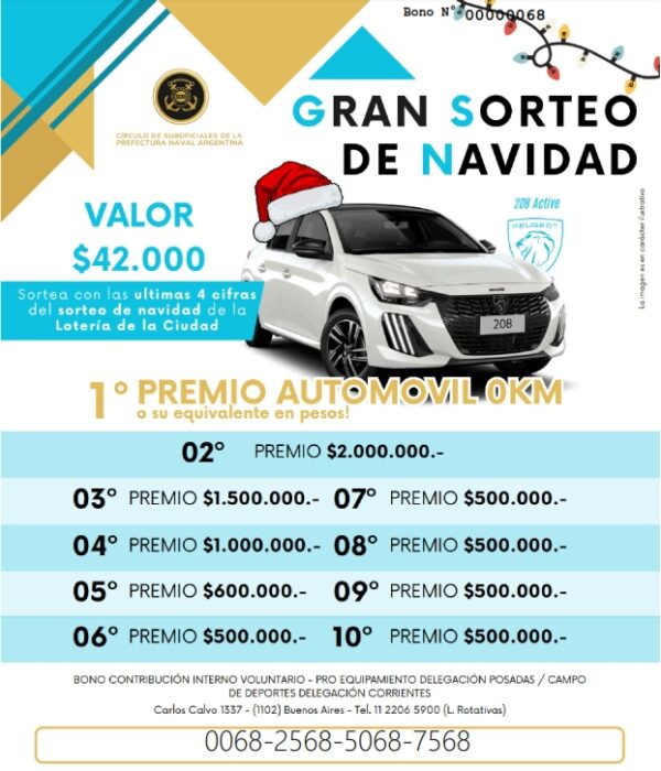 Bono 0068-2568-5068-7568